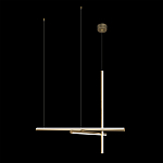 Люстра с 3-мя  пересекающимися цилиндрическими плафонами на тонких тросах Trumpet tube варинант исполнения - 7 | Loft Concept в Твери