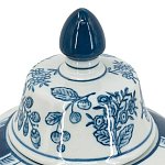 Ваза с крышкой и голубым цветочным рисунком на белом фоне Blue & White Ornament варинант исполнения - 3 | Loft Concept в Твери