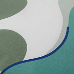 Подушка декоративная хлопковая мятного цвета с абстрактным принтом Elysian Flow Breeze варинант исполнения - 3 | Loft Concept в Твери