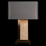 Настольная лампа с основанием из натурального камня c серым прямоугольным абажуром Lapis Tiburtinus варинант исполнения - 2 | Loft Concept в Твери