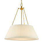 Подвесной светильник светодиодный с фактурным тканевым конусообразным абажуром White Fabric Lampshade варинант исполнения - 3 | Loft Concept в Твери