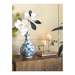 Ваза с мотивами цветущего сада с попугаями Blue Vase Inspired by Nature варинант исполнения - 4 | Loft Concept в Твери