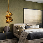 Люстра креативная из дисков цвета латунь Constellation Light and Style варинант исполнения - 3 | Loft Concept в Твери