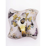 Шкатулка фиолетового цвета с рисунком бабочек и крышкой с фигуркой птицы на ветке Eden Garden варинант исполнения - 3 | Loft Concept в Твери