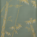 Обои ручная роспись Bamboo Golden on Blue grey dyed silk варинант исполнения - 2 | Loft Concept в Твери