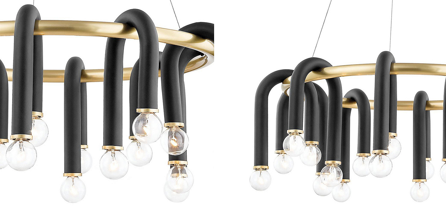 Люстра Paulson floppy chandelier round gold Люстра Paulson floppy chandelier round gold - Loft-Concept в Твери