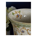 Ваза из фарфора на бронзовом основании Turquoise Blooming Garden варинант исполнения - 7 | Loft Concept в Твери