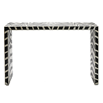 Консоль Дизайнерская Kenya Console ZEBRA Bone Inlay black варинант исполнения - 1 | Loft Concept в Твери