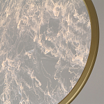 Светодиодный подвесной светильник круглой формы с металлической рамой золотого цвета Marble Glow 47 варинант исполнения - 4 | Loft Concept в Твери