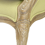 Кресло Ava Classical Armchair green striped flax варинант исполнения - 5 | Loft Concept в Твери