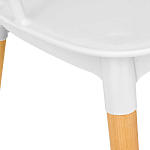 Пластиковый стул на ножках из массива бука Ferret Spiral White варинант исполнения - 5 | Loft Concept в Твери