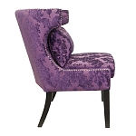 Полукресло с мягкой обивкой из жаккарда на 4-х ножках из массива березы Baroque Armchair violet варинант исполнения - 1 | Loft Concept в Твери