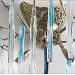 Бра с ветвистым каркасом из металла и подвесками из стекла Droplet Chandelier варинант исполнения - 3 | Loft Concept в Твери