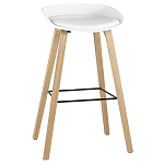 Барный стул на ножках из натурального дерева Boras White варинант исполнения - 1 | Loft Concept в Твери