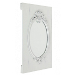 Зеркало белое овальное в прямоугольной деревянной раме с легкими потертостями White Provence варинант исполнения - 2 | Loft Concept в Твери