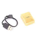 Зажигалка электронная с накладкой из натурального камня Содалит и с USB проводом для зарядки Stone Lighters варинант исполнения - 4 | Loft Concept в Твери