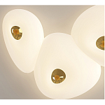 Потолочный светильник с тремя овальными матовыми плафонами TRIDalmen варинант исполнения - 4 | Loft Concept в Твери