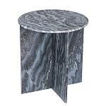 Столик кофейный с столешницей из черного мрамора Compact Black Marble Table варинант исполнения - 2 | Loft Concept в Твери