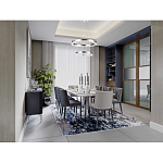 Люстра с двумя кольцами цвета хром и прозрачными хрустальными шарами по периметру Sacramento Transparent Balls Chandelier варинант исполнения - 11 | Loft Concept в Твери