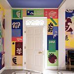 Обои ручная роспись в стиле Арт-деко Jazz Special Colourway on dyed silk with embroidery варинант исполнения - 2 | Loft Concept в Твери