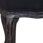 Кресло низкое в стиле прованс Черный Лен Louis French Armchair  варинант исполнения - 4 | Loft Concept в Твери