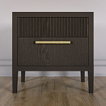 Прикроватная Тумбочка Primo с двумя ящиками Темный орех варинант исполнения - 1 | Loft Concept в Твери