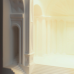 Встраиваемый в стену гипсовый светильник под покраску с арками и рельефными колоннами Antiquity Athena варинант исполнения - 9 | Loft Concept в Твери