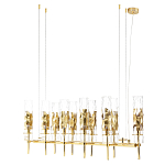 Люстра подвесная прямоугольная с 10-ю цилиндрическими плафонами LIAISON варинант исполнения - 1 | Loft Concept в Твери