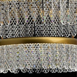 Люстра двухъярусная с золотого цвета и прозрачными подвесками Pettico варинант исполнения - 6 | Loft Concept в Твери