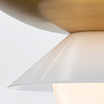 Подвесной светильник латунного цвета с конусовидным белым плафоном Quintiesse варинант исполнения - 10 | Loft Concept в Твери