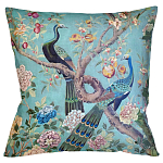 Подушка декоративная с изображением птиц в саду Chinoiserie Garden Two Peacocks Cushion варинант исполнения - 1 | Loft Concept в Твери