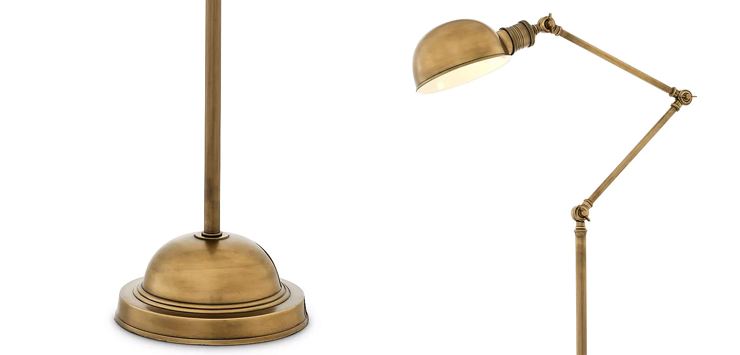 Торшер Eichholtz Floor Lamp Soho Brass Торшер Eichholtz Floor Lamp Soho Brass - Loft-Concept в Твери