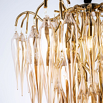 Люстра со стеклянными подвесками янтарного цвета Ambre Glass Chandelier 70 варинант исполнения - 2 | Loft Concept в Твери