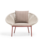 Дизайнерское уличное кресло с веревочной спинкой PETALO Armchair варинант исполнения - 6 | Loft Concept в Твери