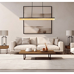 Подвесной светильник линейный из натурального камня Perfection of Geometry варинант исполнения - 8 | Loft Concept в Твери