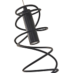 Бра светодиодное из металла со спиральным декоративным элементом черное Metal Spiral варинант исполнения - 2 | Loft Concept в Твери