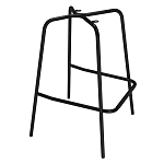 Барный стул со спинкой и подлокотниками на 4-х металлических ножках Douglas Rhombus Серый Велюр варинант исполнения - 5 | Loft Concept в Твери