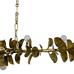Линейная люстра Brass Eucalyptus Branches Lighting Chandelier варинант исполнения - 3 | Loft Concept в Твери
