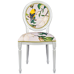 Стул светло-серый из натурального бука с изображением птиц и цветов Blooming Birds варинант исполнения - 1 | Loft Concept в Твери