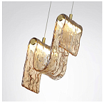 Подвесной светильник волнистой формы из фактурного стекла Wave варинант исполнения - 5 | Loft Concept в Твери