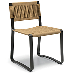 Дизайнерский стул с каркасом из металла с плетеными сиденьем и спинкой GREEN POINT Chair варинант исполнения - 1 | Loft Concept в Твери