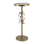 Столик золотистый с цветочной композицией на основании Forest Fairy Tale варинант исполнения - 3 | Loft Concept в Твери