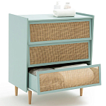 Комод с 3-мя ящиками из ротанга Blais Turquoise Wicker Furniture варинант исполнения - 2 | Loft Concept в Твери