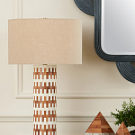 Настольная лампа с узором вдоль колоннообразного основания Brick Surface варинант исполнения - 4 | Loft Concept в Твери