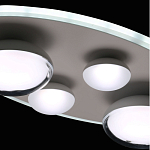 Потолочный светильник овальной формы белого цвета с 4-мя лампами Lunar Pebbles варинант исполнения - 9 | Loft Concept в Твери