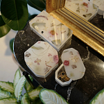 Шкатулка из эпоксидной смолы с цветами розовая Epoxy Resin Rectangular Box Pink варинант исполнения - 6 | Loft Concept в Твери