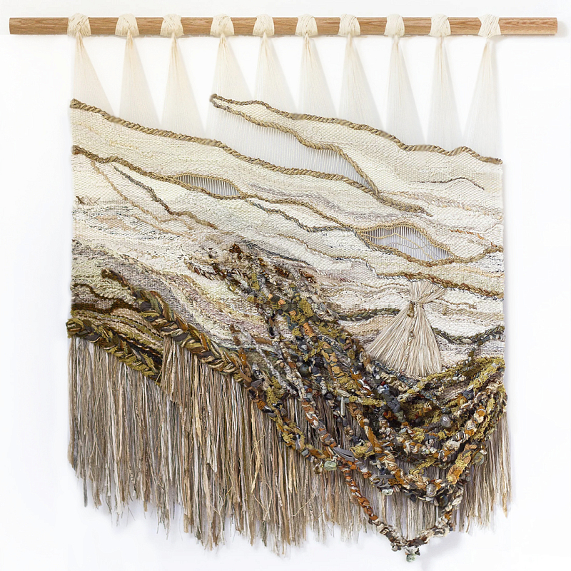 Большой Гобелен ручная работа Wabi-Sabi I Коричневый Бежевый в Твери | Loft Concept 