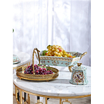 Блюдо прямоугольное из голубого фарфора с ручками и рисунком птиц и цветов Blue Garden варинант исполнения - 5 | Loft Concept в Твери