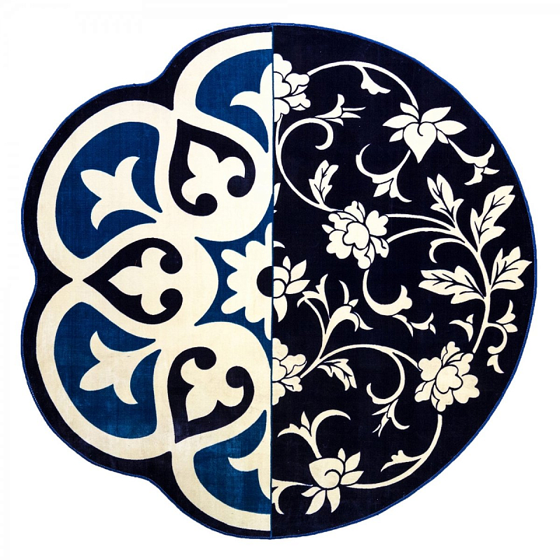 Ковер Seletti Hybrid Andria Синий Белый в Твери | Loft Concept 