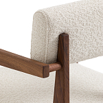 Кресло обеденное Alcove White Boucle из массива ореха варинант исполнения - 6 | Loft Concept в Твери